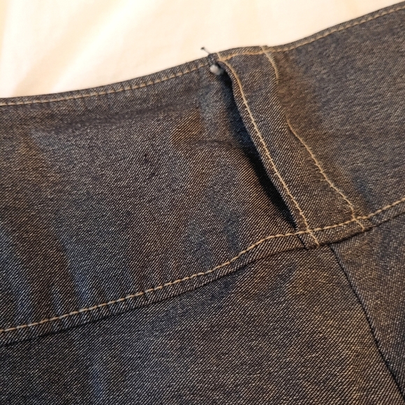 Donna Y2k shiny blue grey copped flared trouser pants. Size 8 - Picture 11 of 13